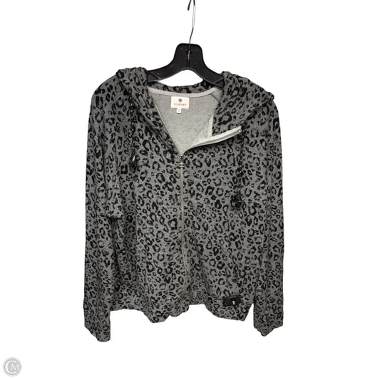 Athletic Sweatshirt Hoodie By Sundry In Animal Print, Size: L