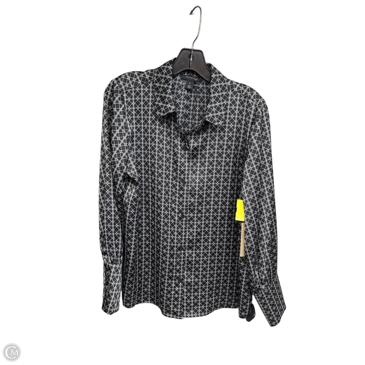 Top Long Sleeve By Halogen In Black & White, Size: M