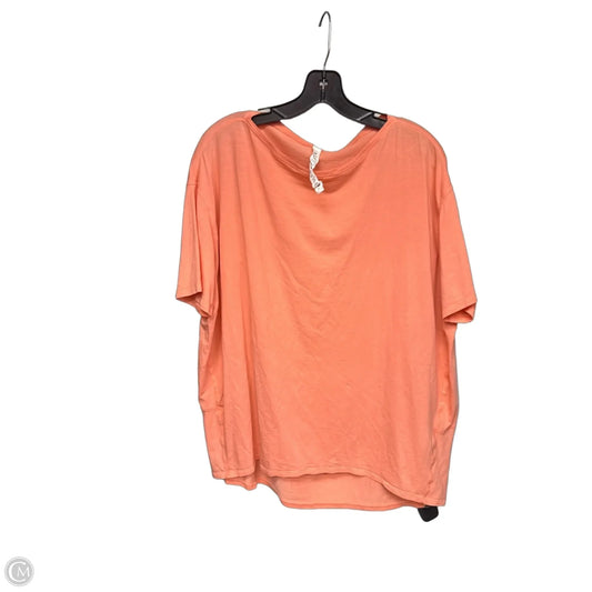 Athletic Top Short Sleeve By Lululemon In Orange, Size: 12