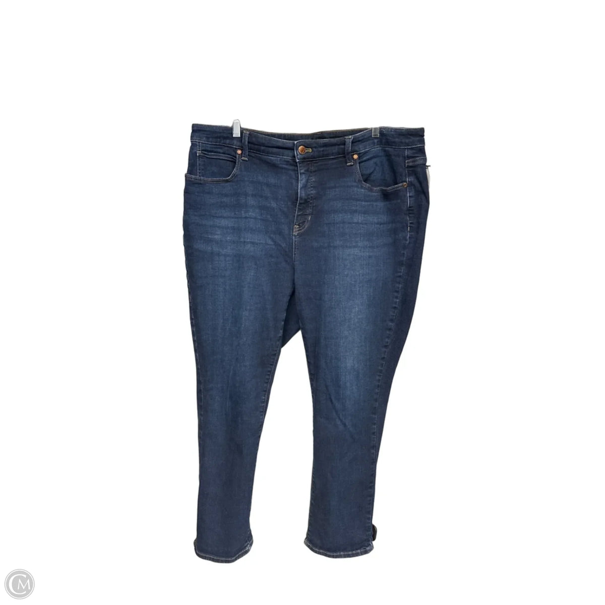 Jeans Straight By Talbots In Blue Denim, Size: 18