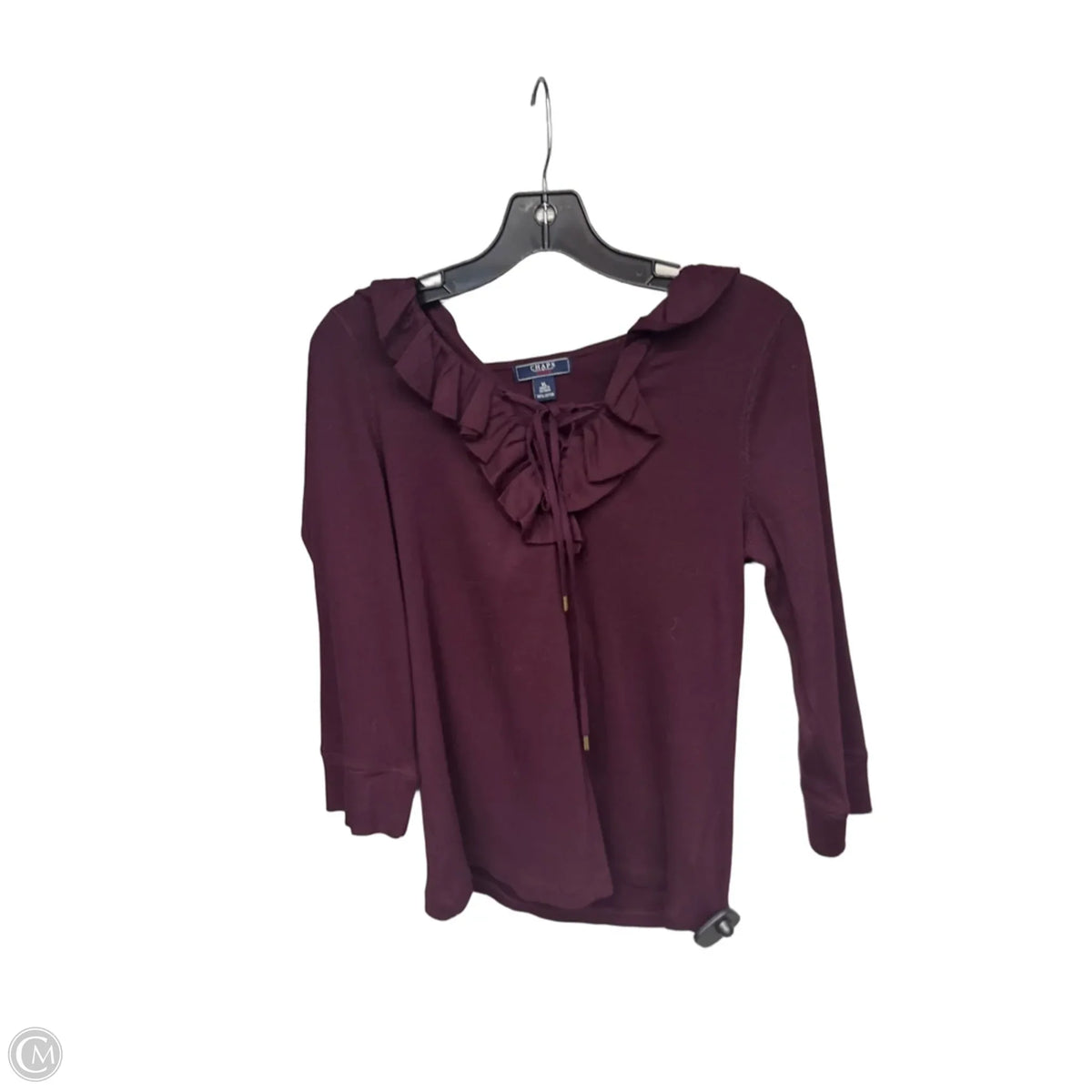 Top 3/4 Sleeve By Chaps In Purple, Size: Xl
