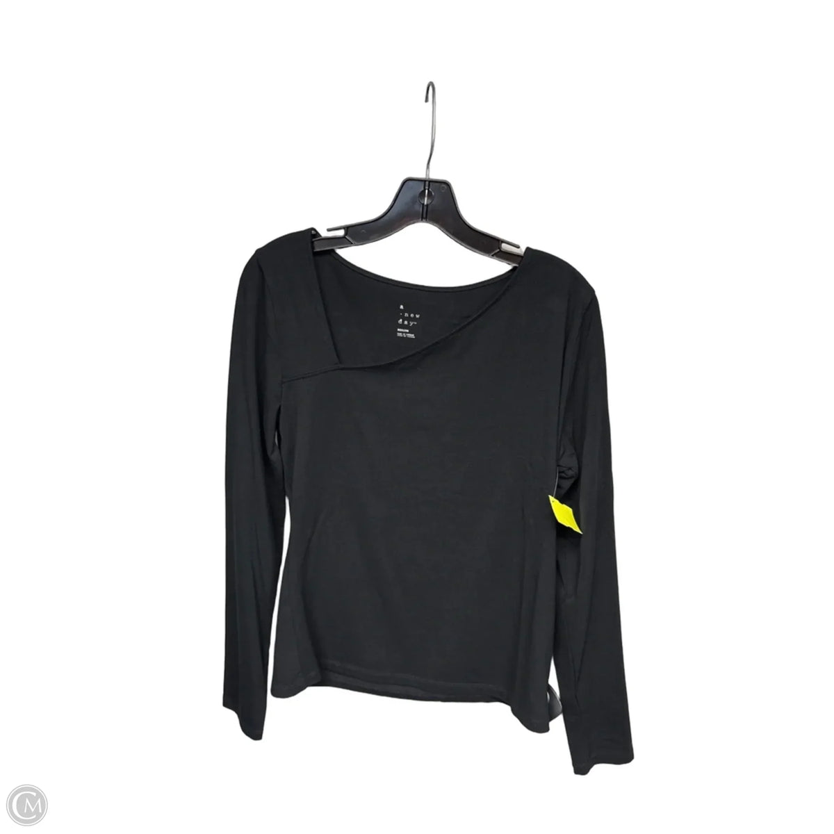 Top Long Sleeve Basic By A New Day In Black, Size: M