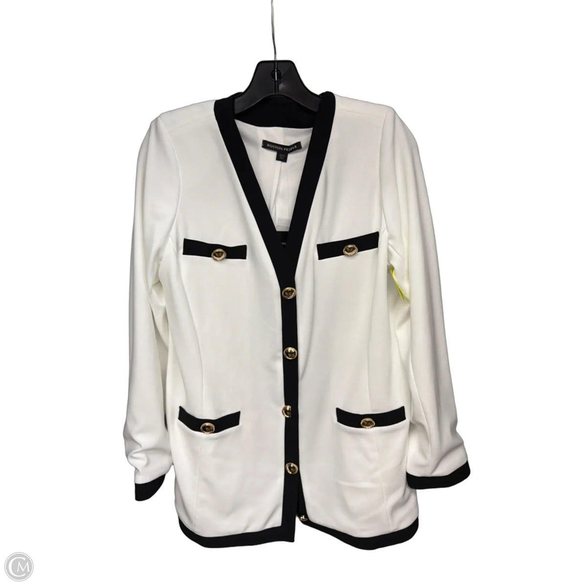 Jacket Other By Boston Proper In Black & White, Size: L