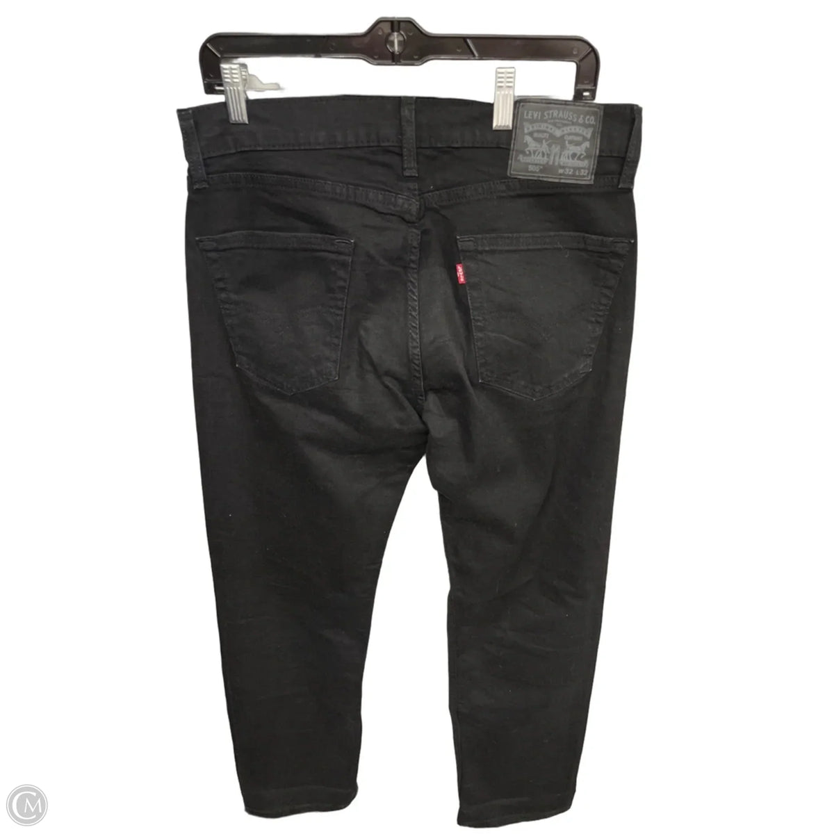 Jeans Straight By Levis In Black, Size: 14