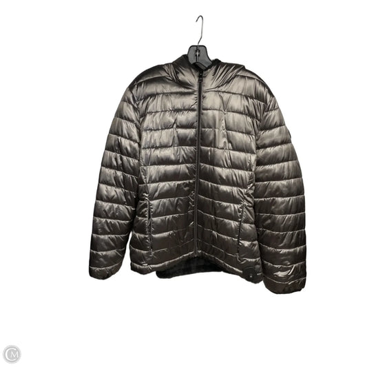 Jacket Puffer & Quilted By Andrew Marc In Grey; Size: Xxl