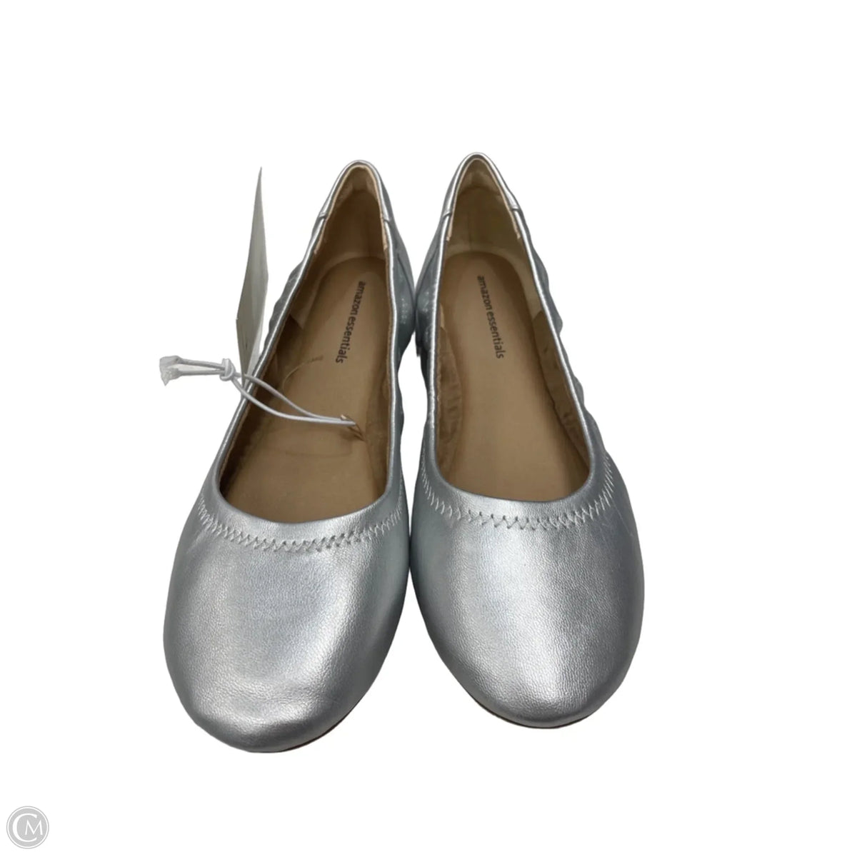 Shoes Flats By Amazon Essentials In Silver, Size: 8