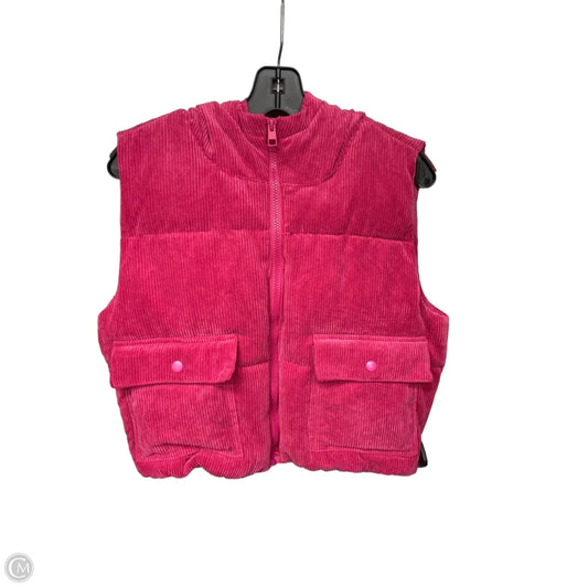 Vest Puffer & Quilted By Love Tree In Pink, Size: L