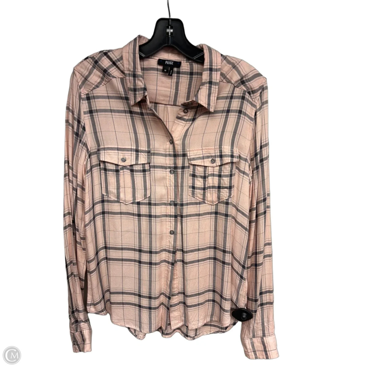 Top Long Sleeve By Paige In Pink, Size: M