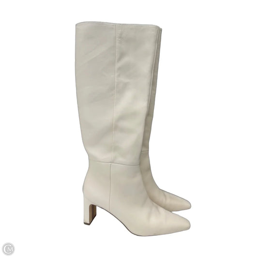 Boots Knee Heels By Sam Edelman In Cream, Size: 9.5