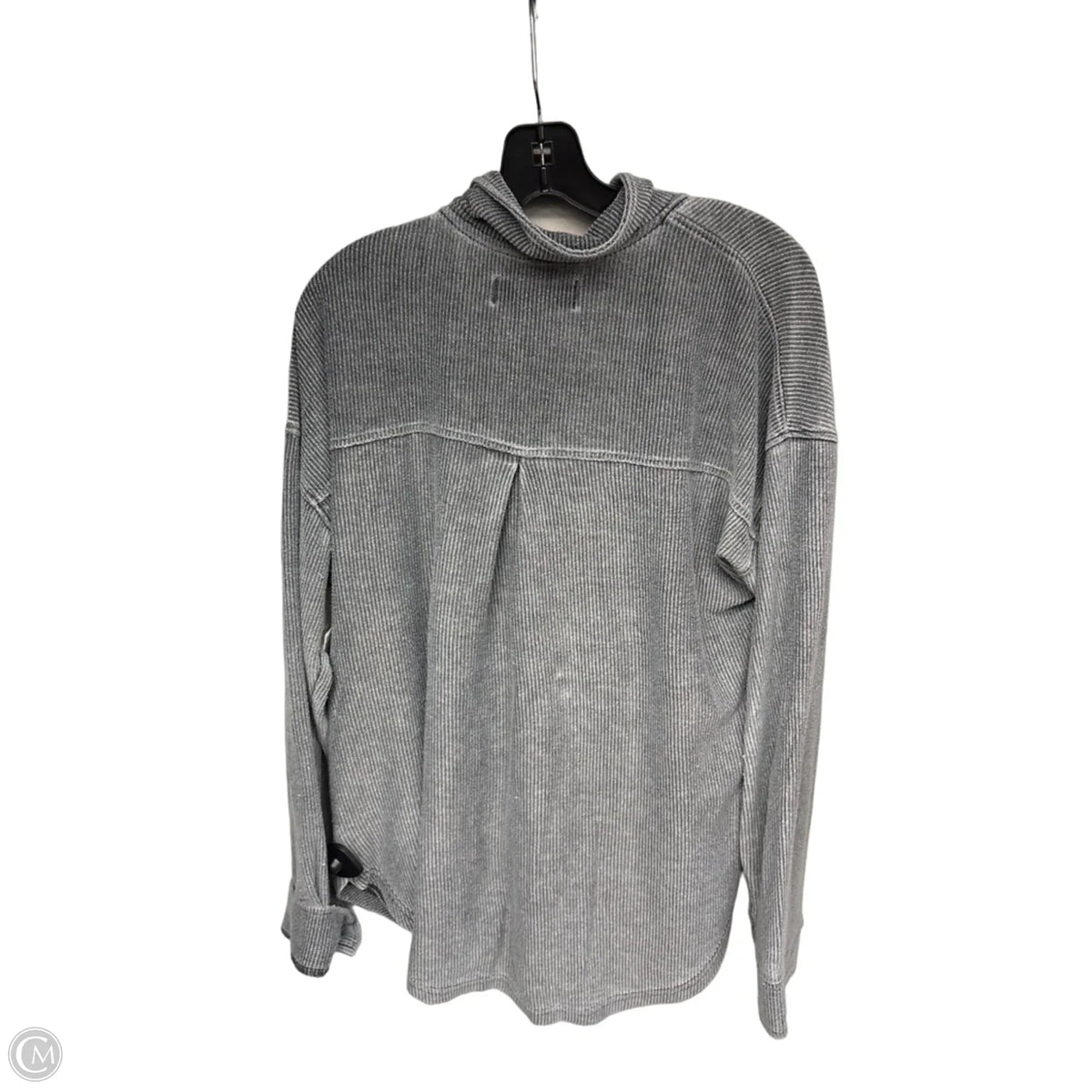 Top Long Sleeve By Thread And Supply In Grey, Size: L