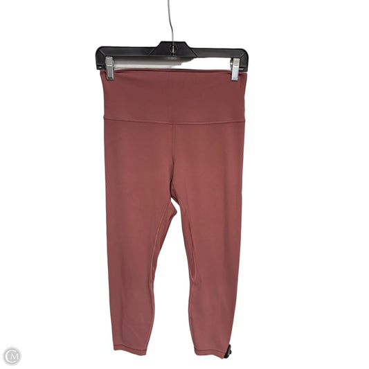Athletic Leggings By Lululemon In Orange, Size: 8