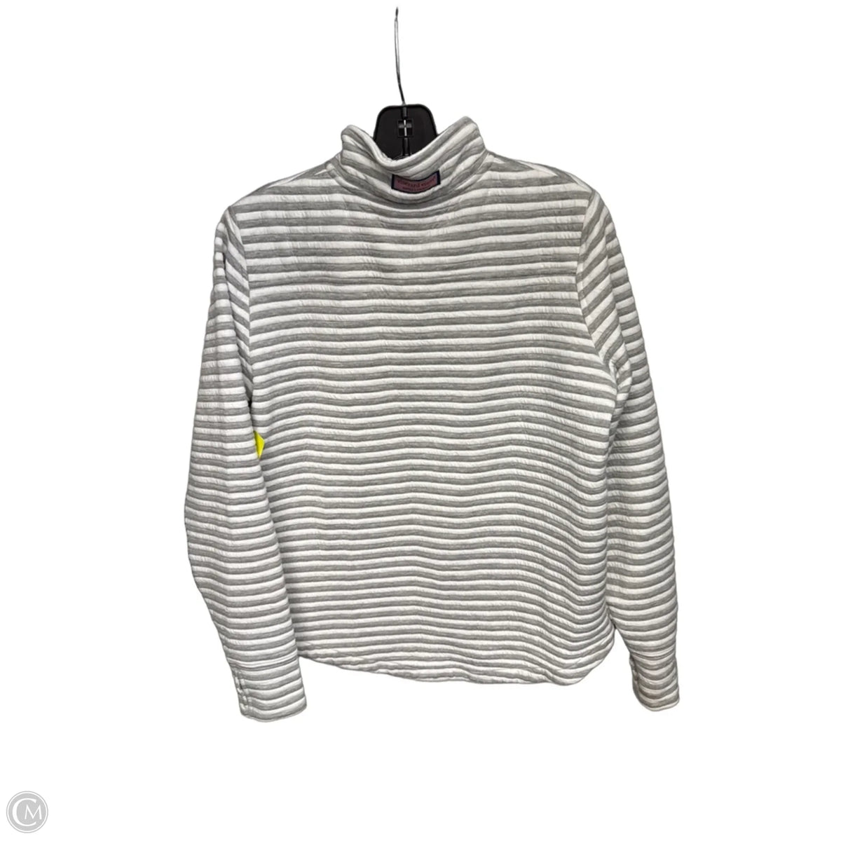 Sweatshirt Collar By Vineyard Vines In Grey & White, Size: S