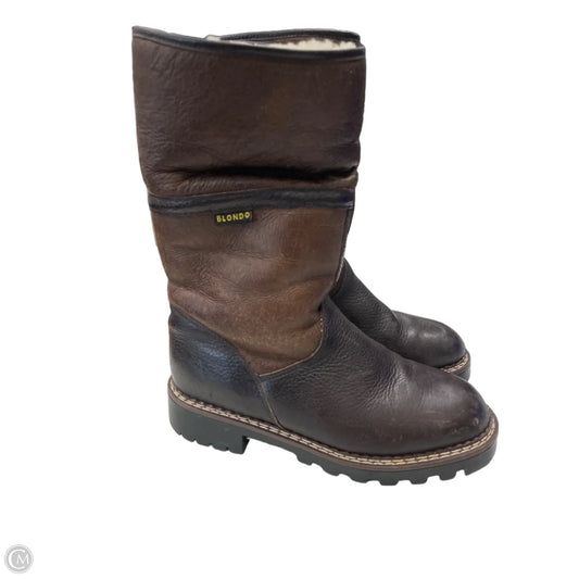 Boots Mid-calf Flats By Blondo In Brown, Size: 8
