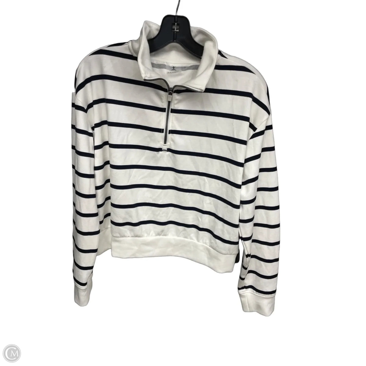 Sweatshirt Collar By Danskin In Black & White, Size: S