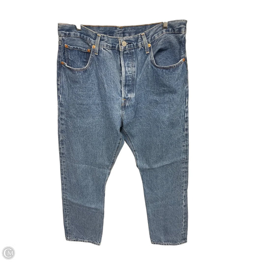 Jeans Straight By Levis In Blue Denim, Size: 14