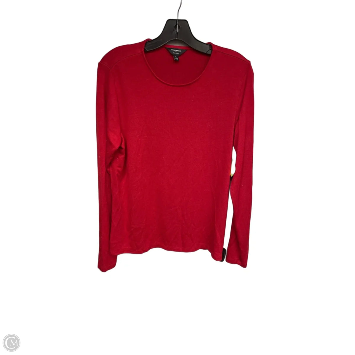 Top Long Sleeve Basic By Banana Republic In Red, Size: L