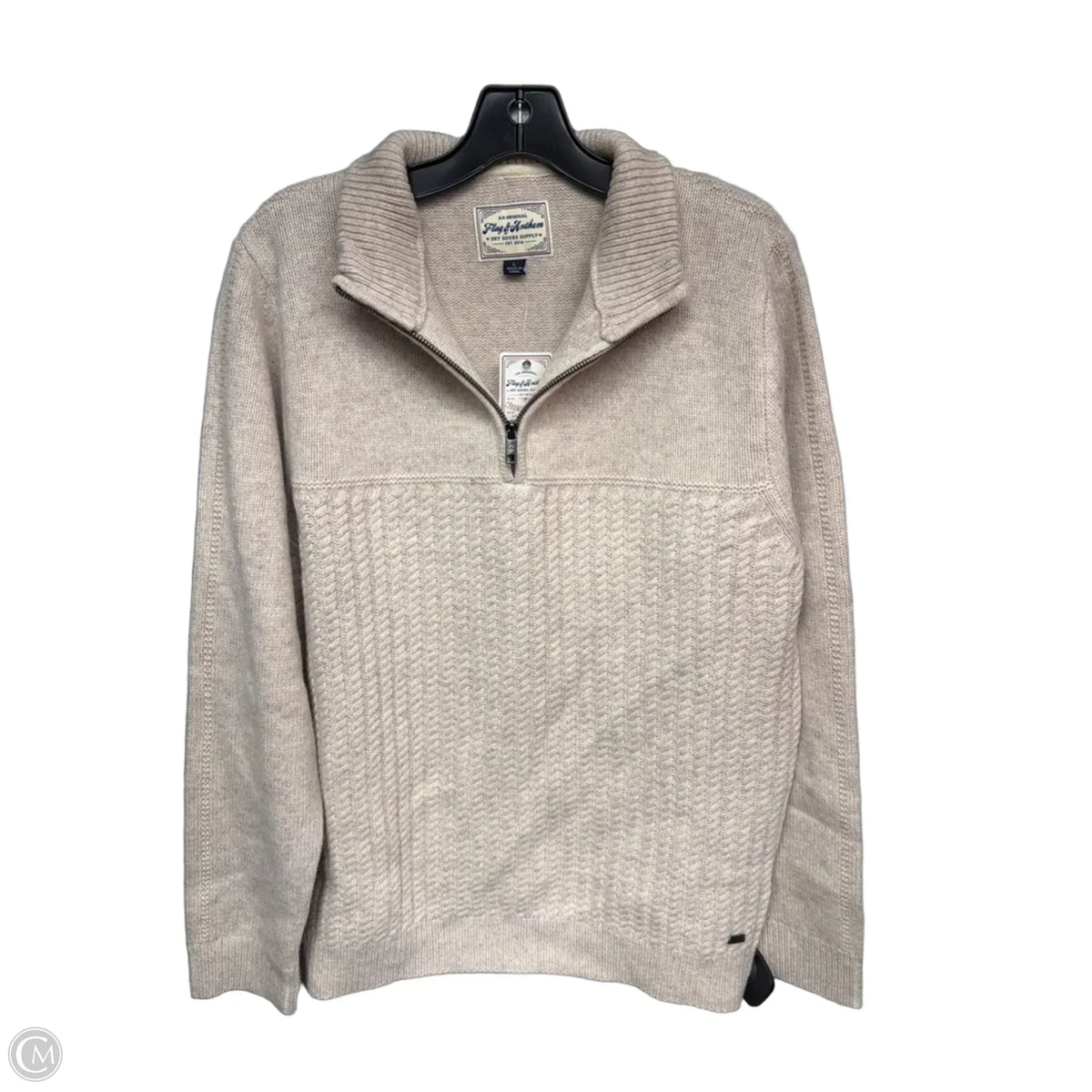 Sweater By Clothes Mentor In Beige, Size: L