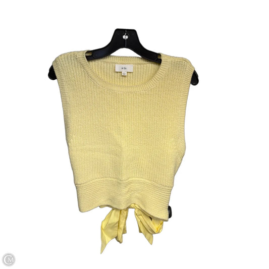 Top Sleeveless By Le Lis In Yellow, Size: L