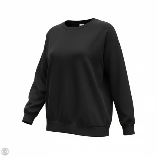 Sweatshirt Crewneck By Time And Tru In Black, Size: L