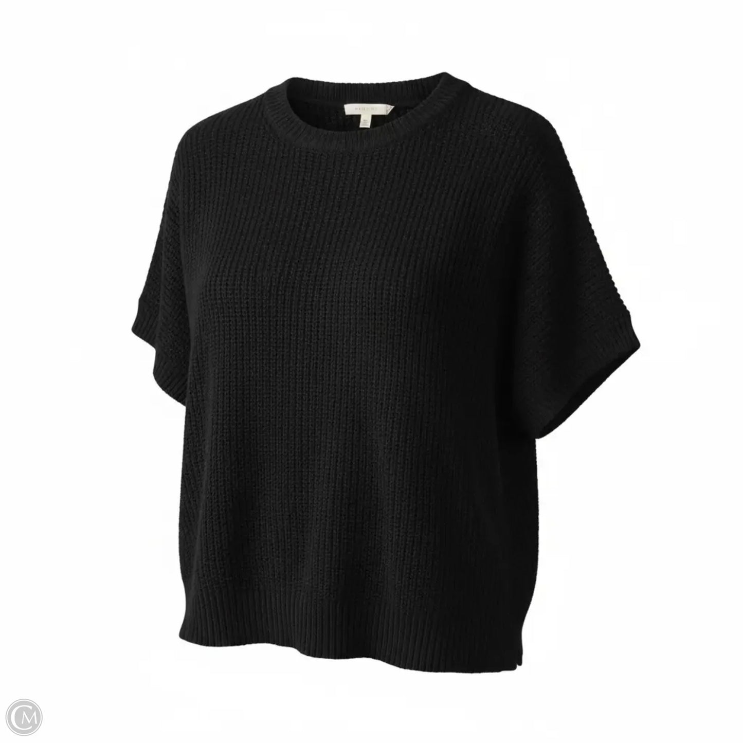 Sweater Short Sleeve By A New Day In Black, Size: Xl