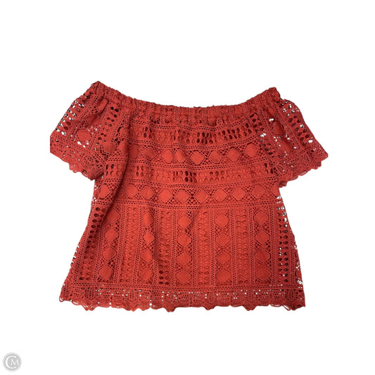 Blouse Short Sleeve By Sunday In Brooklyn In Maroon, Size: Xs