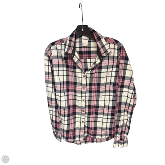 Top Long Sleeve By The North Face In Plaid Pattern, Size: M