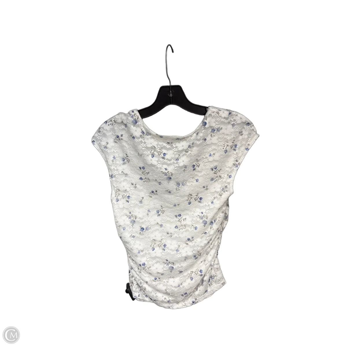 Top Short Sleeve By Originality In White, Size: M