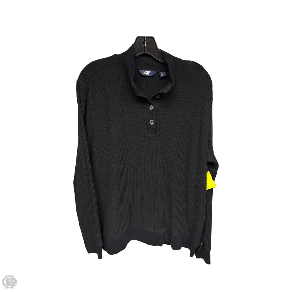 Top Long Sleeve By Lands End In Black, Size: L