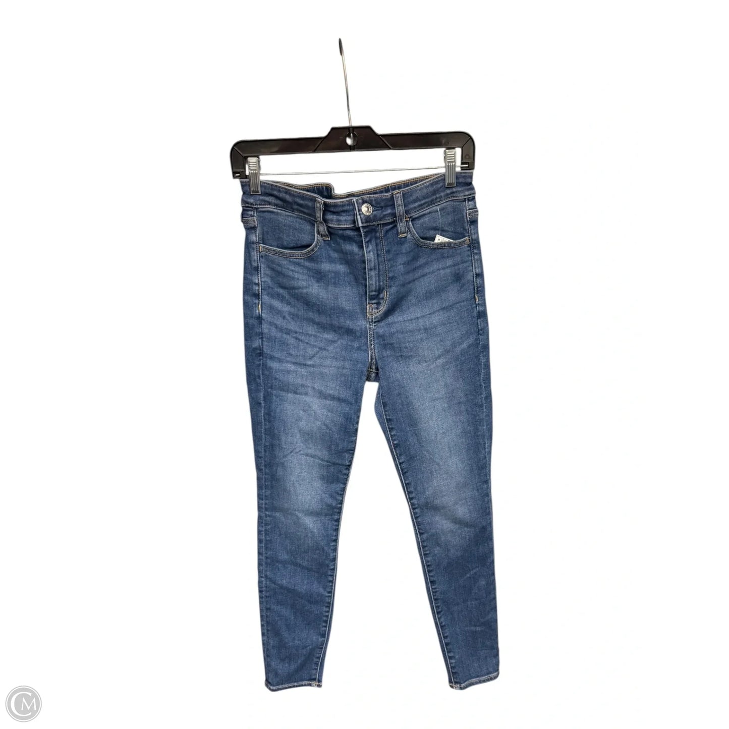 Jeans Skinny By American Eagle In Blue Denim, Size: 8