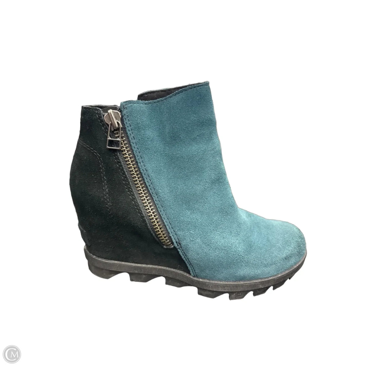 Boots Ankle Heels By Sorel In Black & Blue, Size: 5