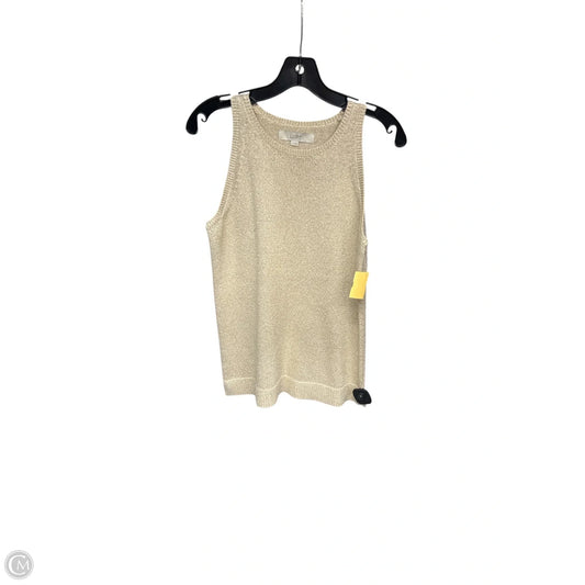 Top Sleeveless By Loft In Beige, Size: M