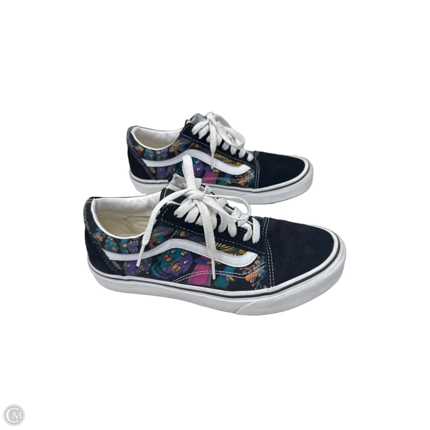 Shoes Flats By Vans In Black, Size: 8