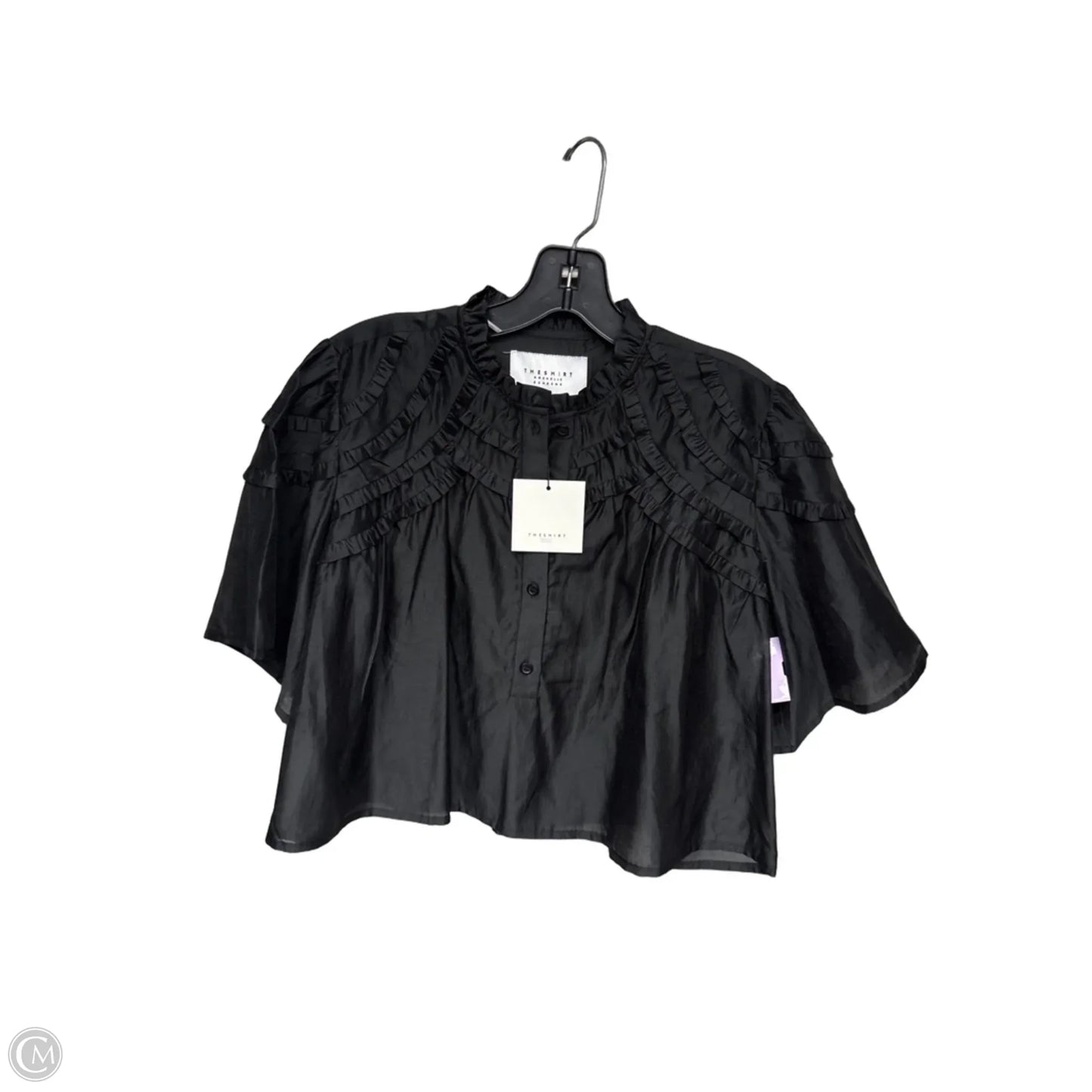 Top Short Sleeve By Cma In Black, Size: S