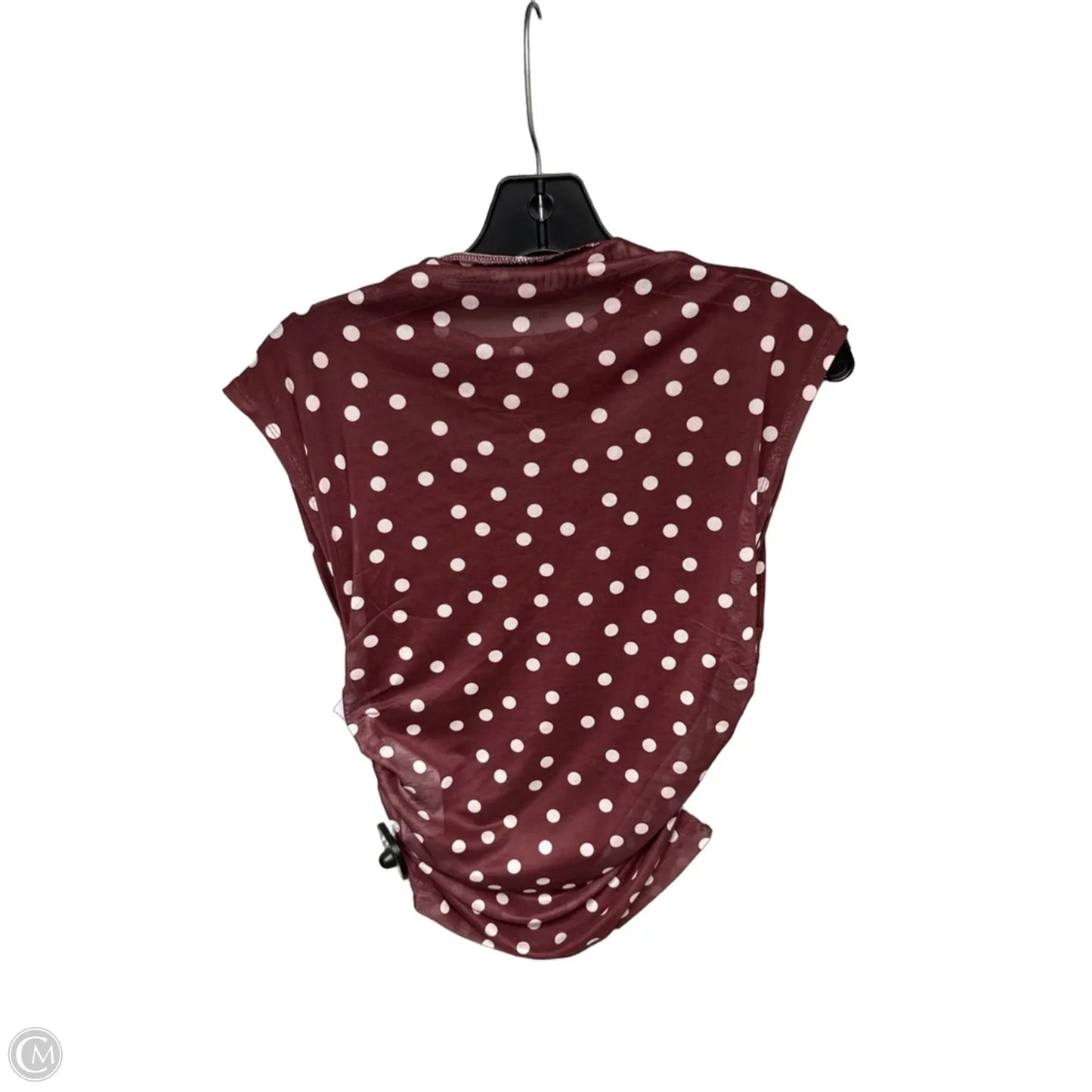 Top Sleeveless By Maeve In Red & White, Size: S