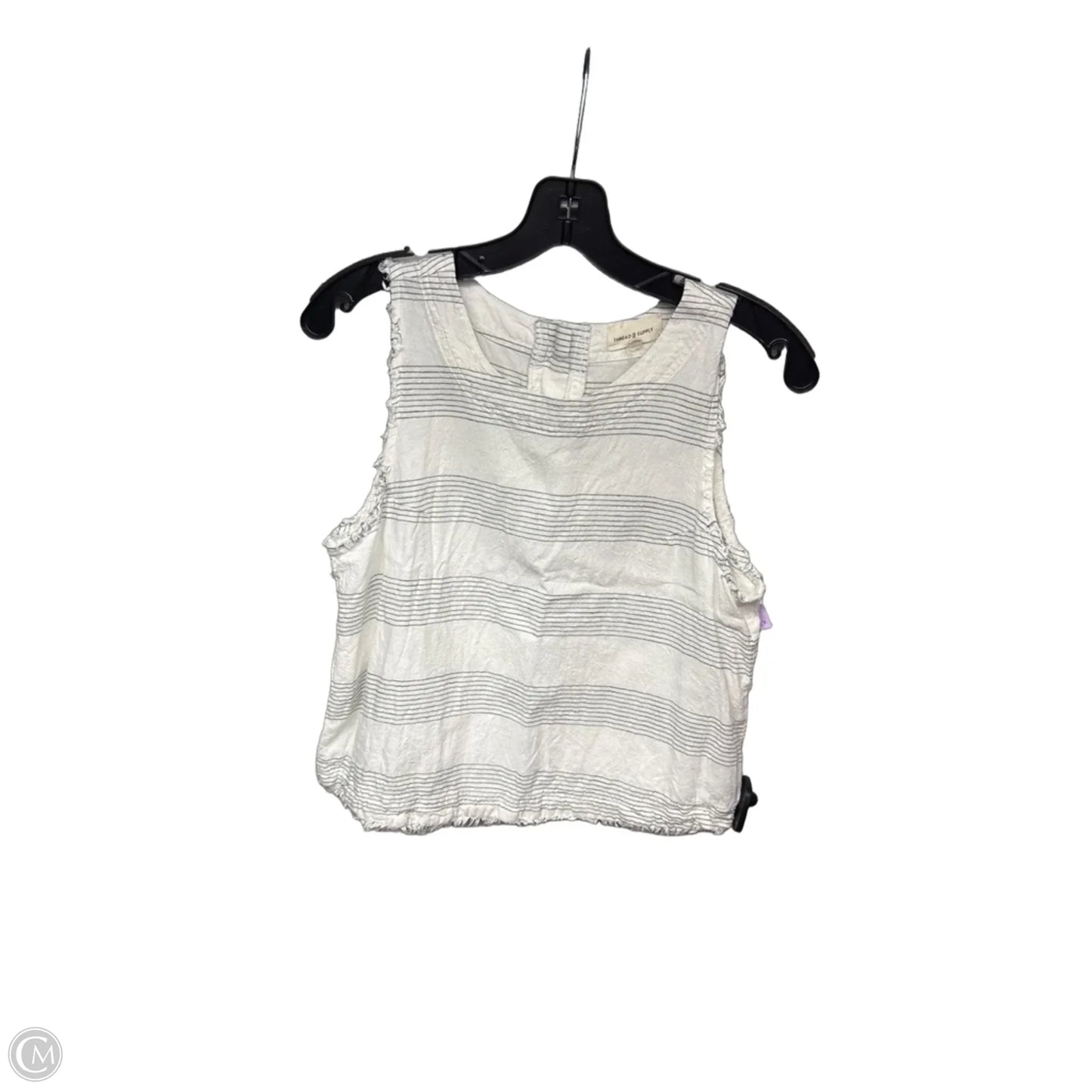 Top Sleeveless By Thread And Supply In Striped Pattern, Size: M