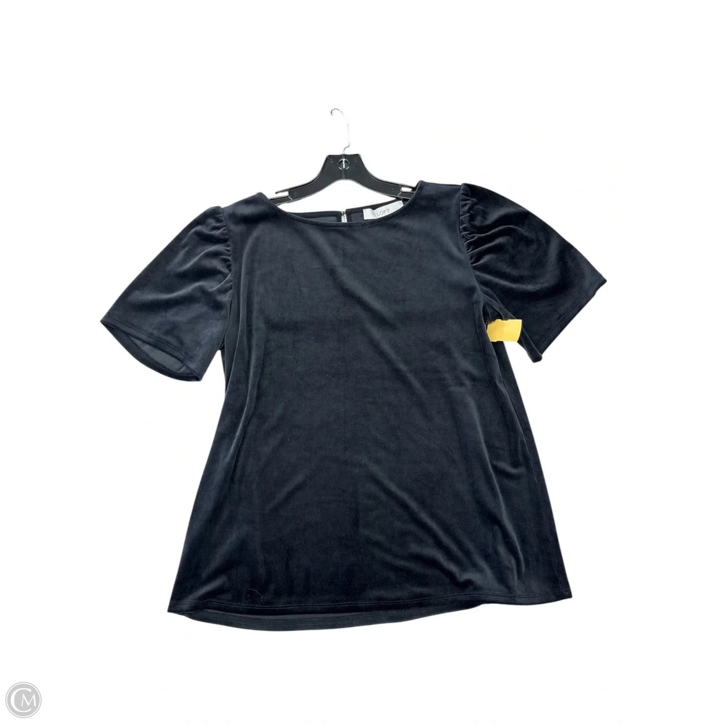 Top Short Sleeve By Loft In Black, Size: L
