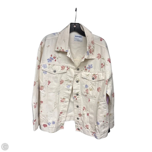 Jacket Denim By Old Navy In White, Size: M