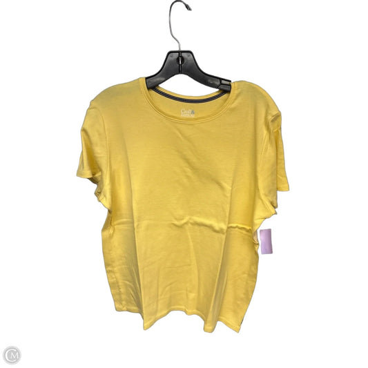 Top Short Sleeve By Croft And Barrow In Yellow, Size: Xl