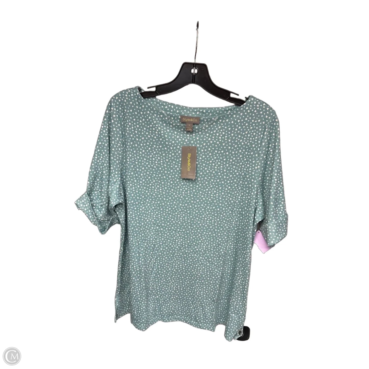 Top Short Sleeve By Style And Co Collection Women In Blue, Size: Xl