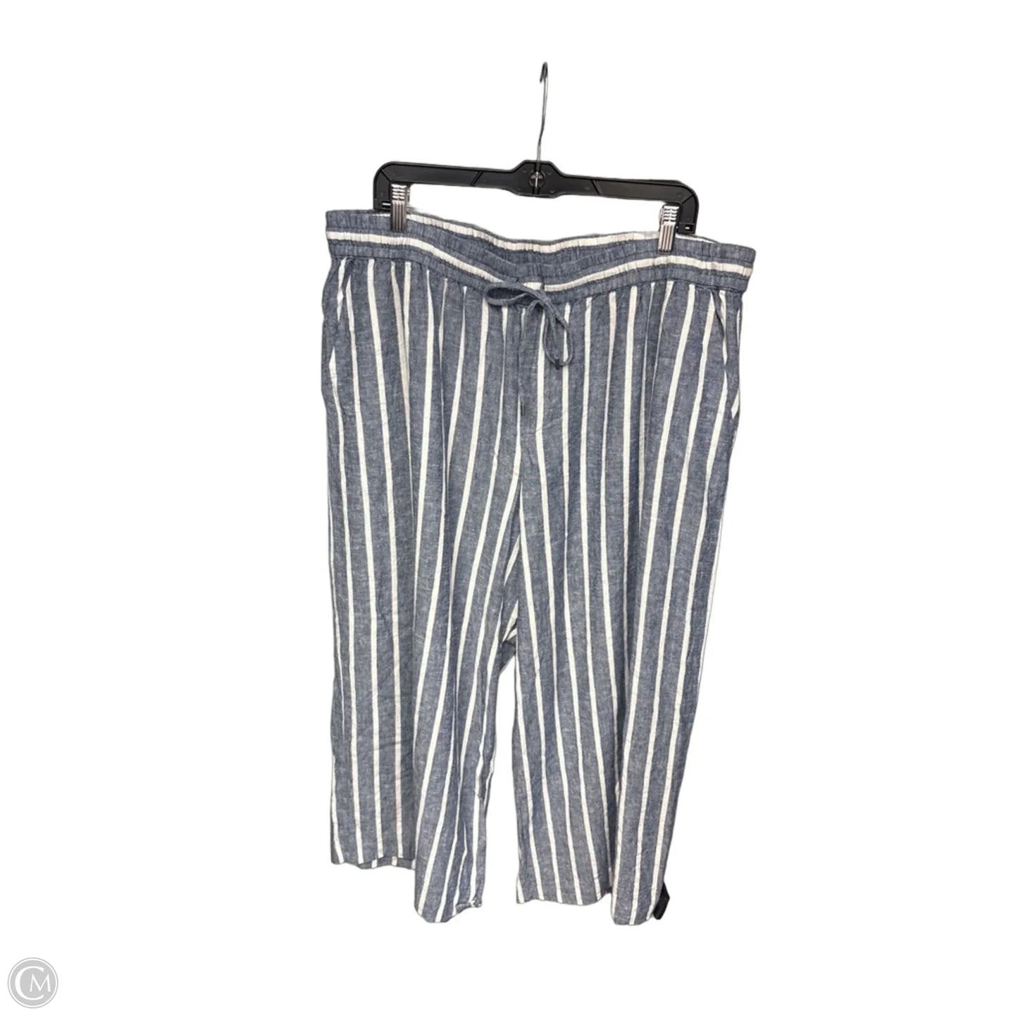 Pants Lounge By Chaps In Blue & White, Size: 1x