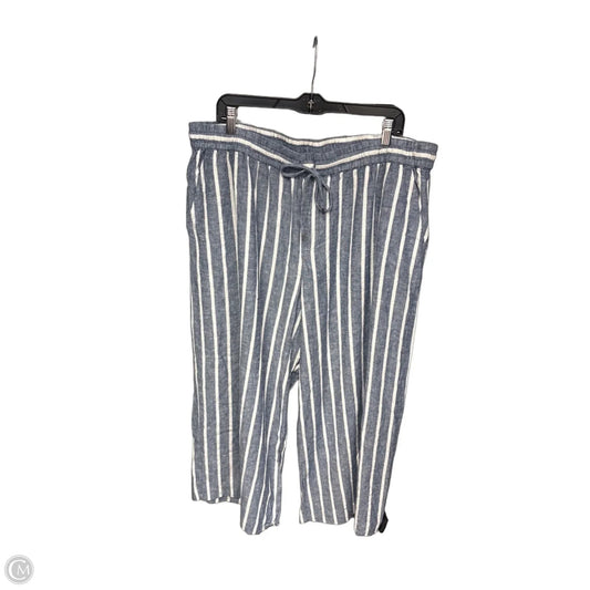 Pants Lounge By Chaps In Blue & White, Size: 1x