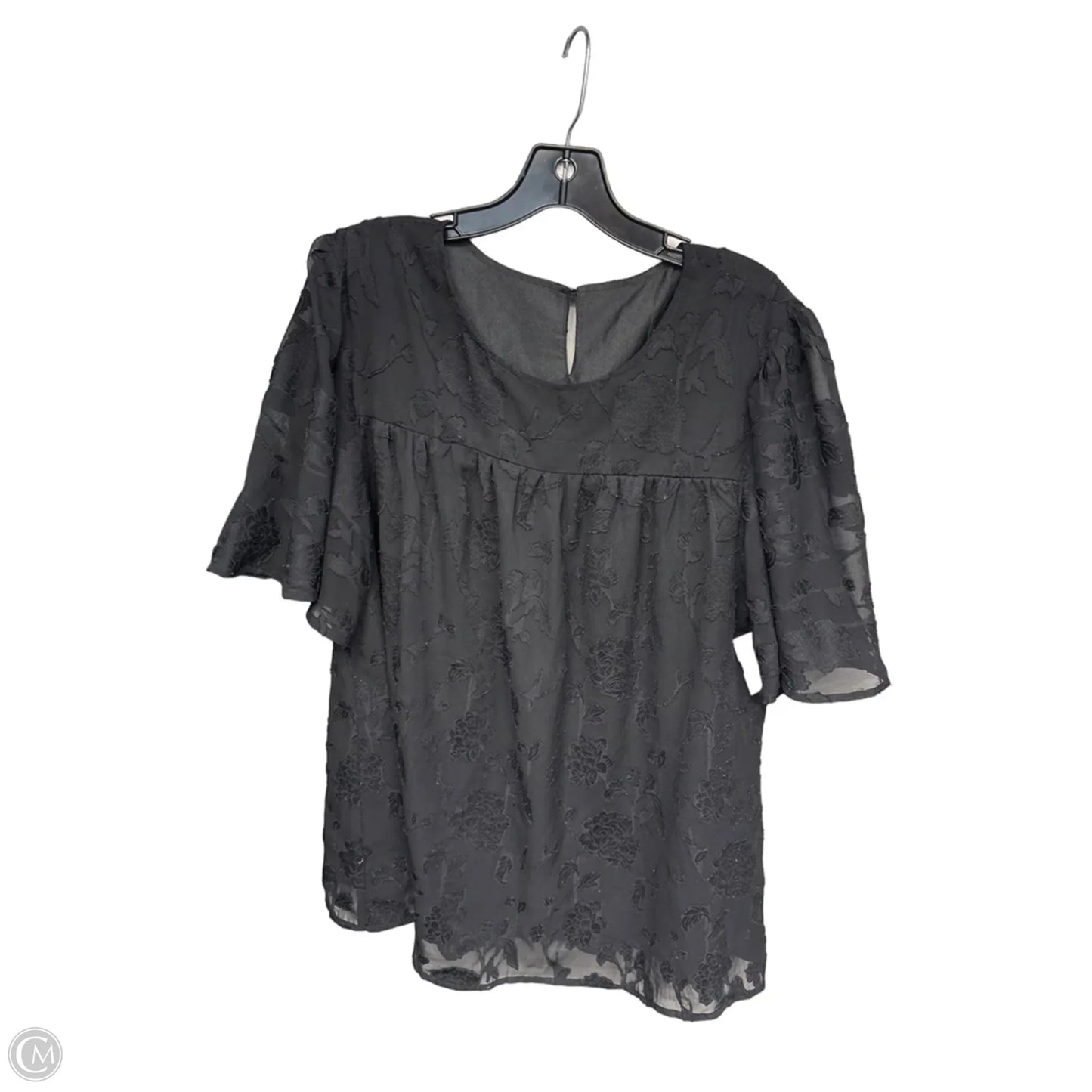 Top Short Sleeve By Clothes Mentor In Black, Size: 2x