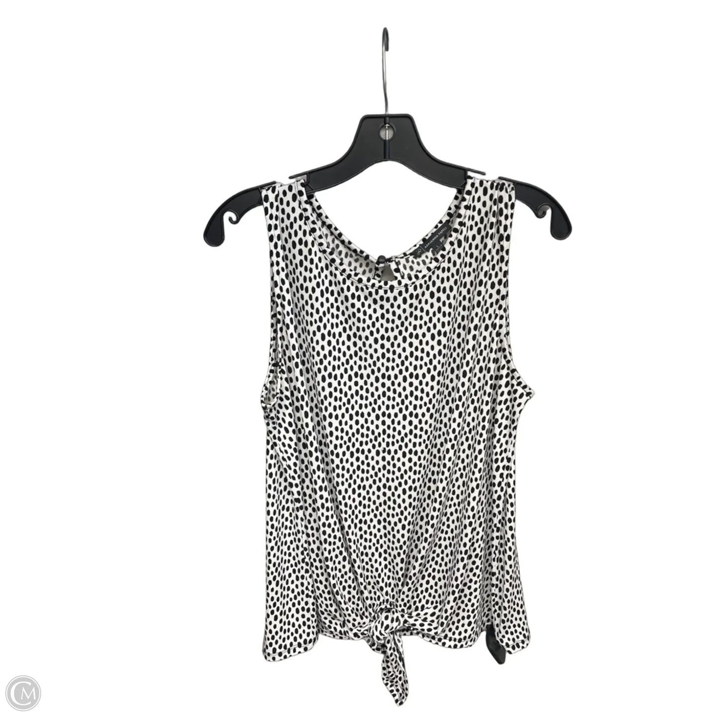 Top Sleeveless By Adrianna Papell In Polkadot Pattern, Size: L