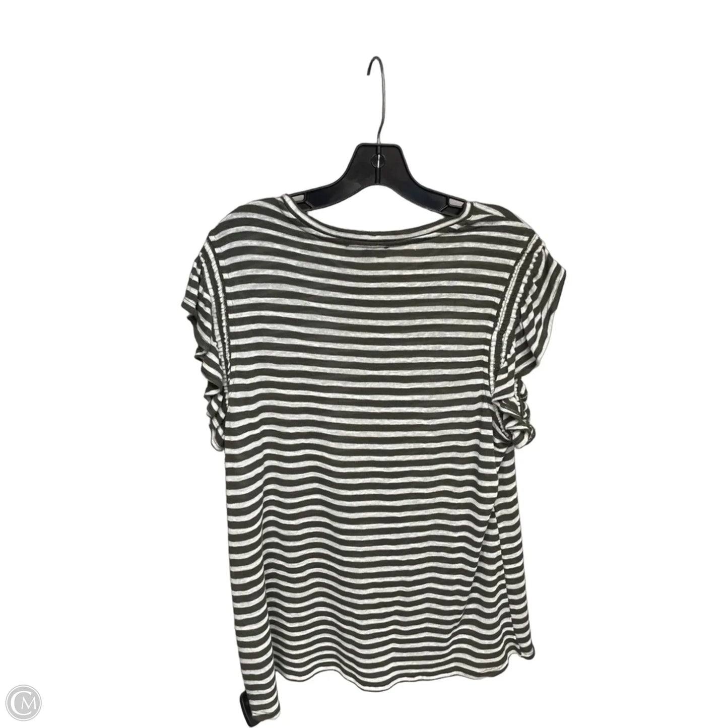 Top Sleeveless By Adrianna Papell In Green & White, Size: Xl