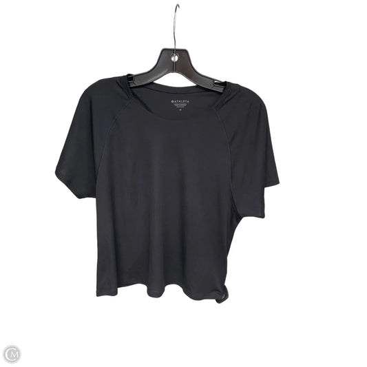 Athletic Top Short Sleeve By Athleta In Black, Size: M