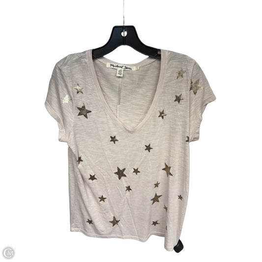 Top Short Sleeve By Michael Stars In Beige, Size: L