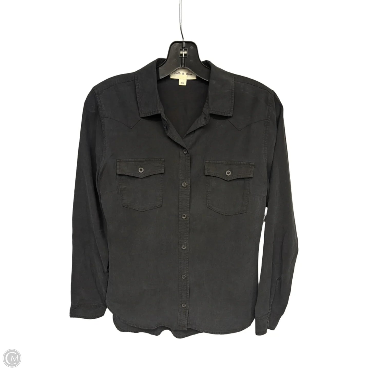 Top Long Sleeve By Cloth & Stone In Black, Size: Xs