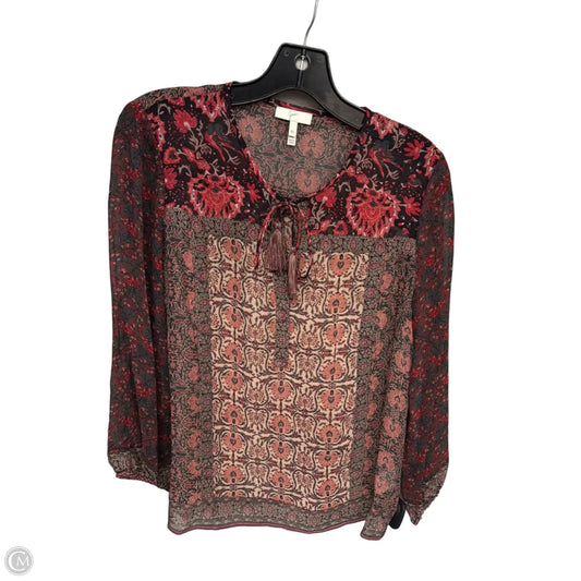 Top Long Sleeve By Joie In Green & Pink, Size: Xs