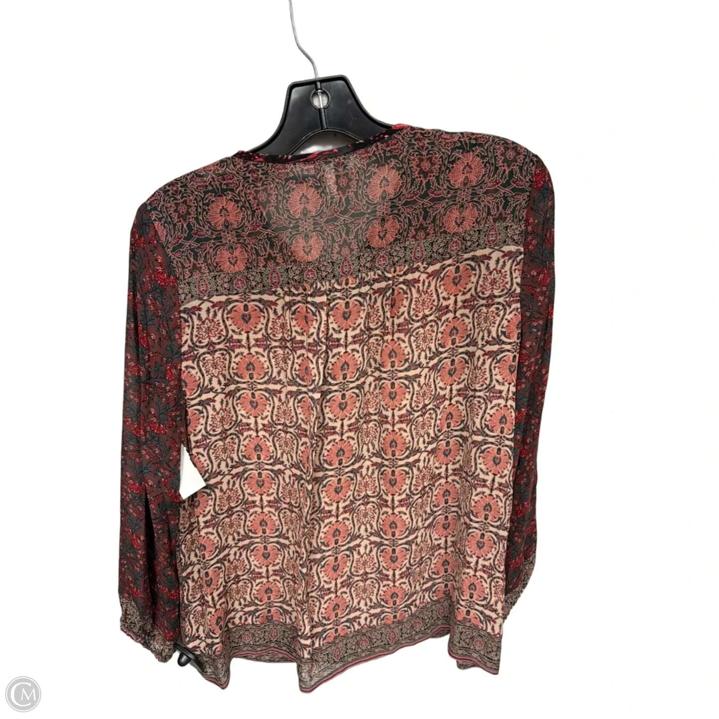 Top Long Sleeve By Joie In Green & Pink, Size: Xs