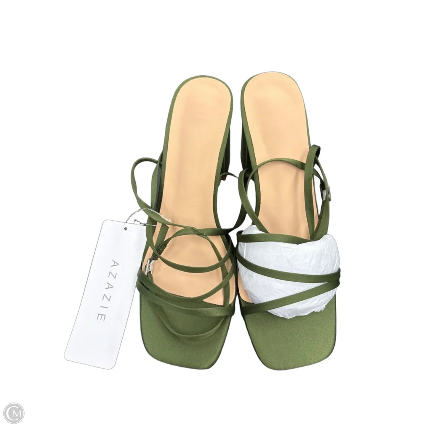 Shoes Heels Block By Clothes Mentor In Green, Size: